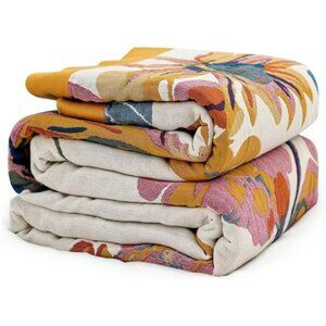 Boho cotton throw blanket 60x80 soft lightweight quilt for couch bed travel